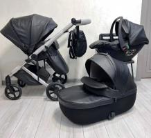 ПОД ЗАКАЗ Модульная коляска Luxmom 522 Cuddle 3в1 Экокожа цвет чёрный_2