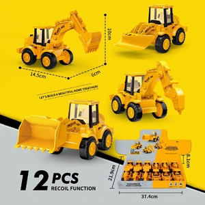 Игрушка YM-F19 Экскаватор 15см,инерция 1шт  Микс   Китай